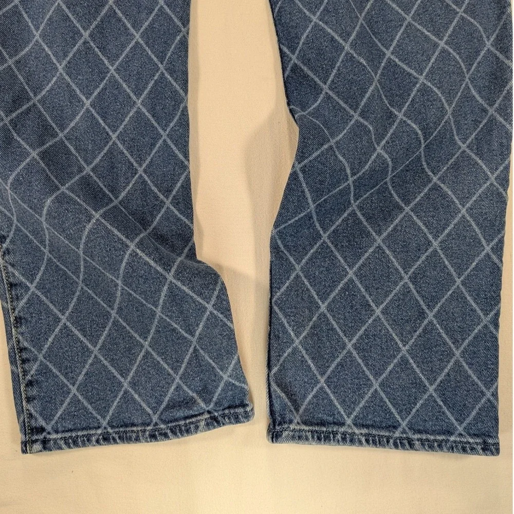 Hollister Ultra High Rise Dad Jeans Women 27 Blue Denim Bleach Diamond Baggy 90s